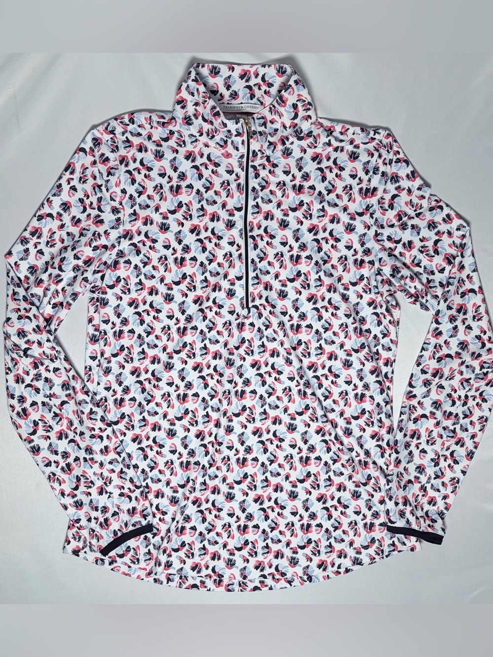 Fairway & Greene Ellison 1/2 Zip Mock Neck Golf Top Women's Small UV Protection
